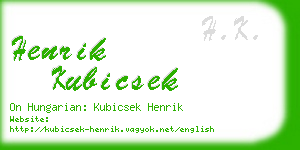 henrik kubicsek business card